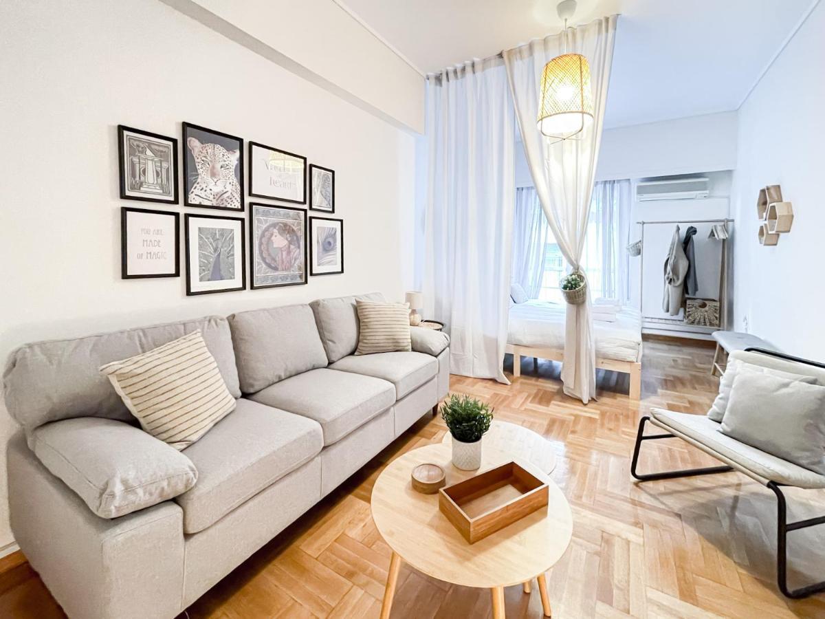 Boho Chic 2Br Apartment In The Center Of Athén Kültér fotó